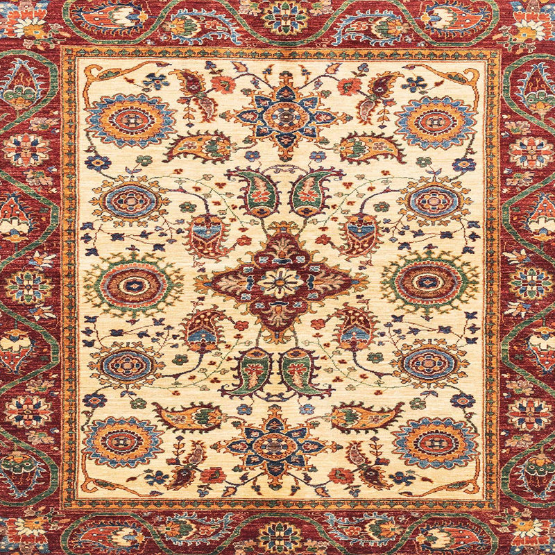 Tapis 18_Résumé moderne 3352, Carré 5 pi