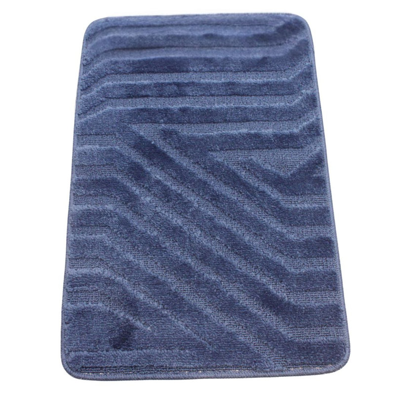 Polypropylene Plastic Bath Mat, Navy