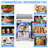 28"/48" Commercial Undercounter Worktop Refrigerator, 7.4/12.85 cu. ft Stainless Steel Sandwich & Salad Prep Station with Digital Cooling