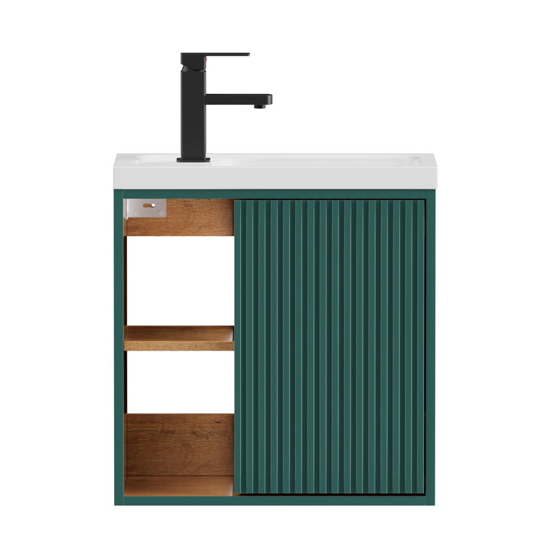 500mm Single Bathroom Vanity with Basin, Dark Green