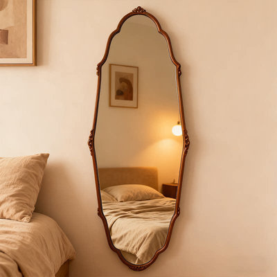 Oval Manufactured Wood Wall Mirror