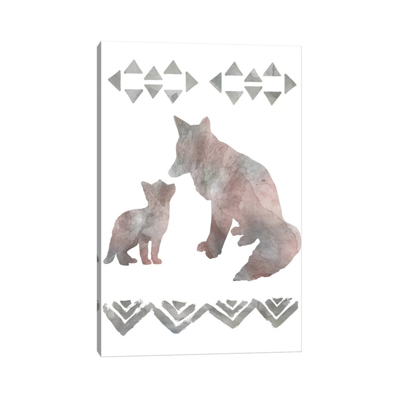 Little Lady Den Foxes by Carol Robinson - Print on Canvas, 20.32 cm H x 30.48 cm W, Wrapped Canvas