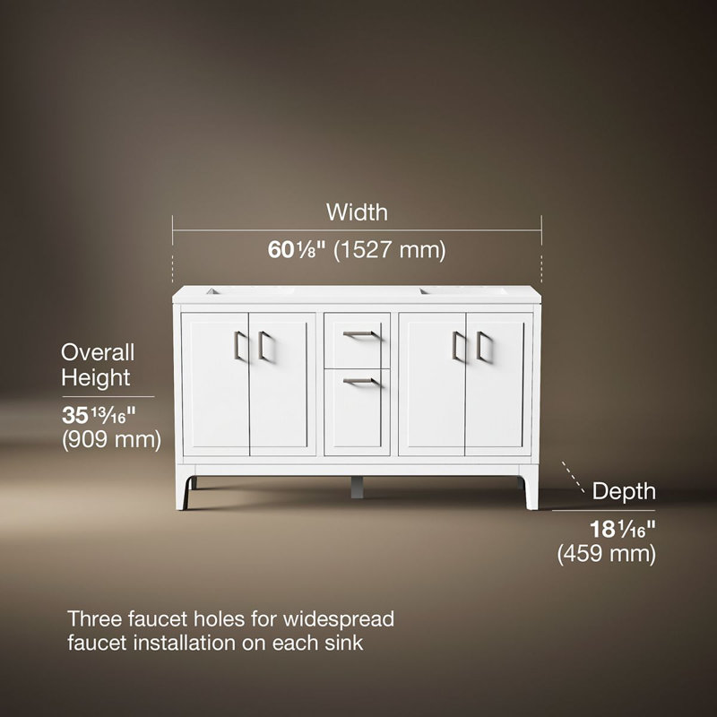 Seer 60-In Bathroom Vanity Set, White