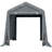 Outsunny 9' X 8' Carport Portable Garage, Heavy Duty Storage Tent, Patio Storage Shelter W/ Anti-UV PE Cover And Double Zipper Doors, For Motorcycle Bike Garden Tools, Dark Gray