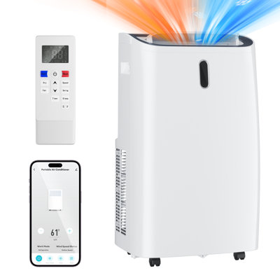  Climatiseur portatif blanc 14 000 BTU avec chauffage et WIFI