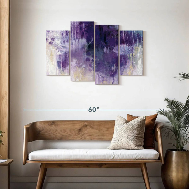 Pluie violette Avery, H 27 po x l 43 po