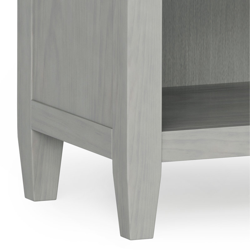 Carlton - Bedside Table - Fog Grey, Fog Gray