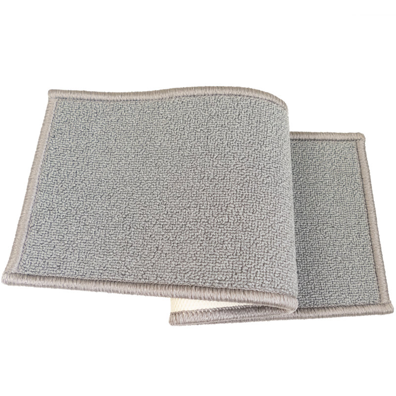 Tapis d'escalier antidérapant lavable à la machine, Rectangle 2 pi 8 po x 7 po, Gris