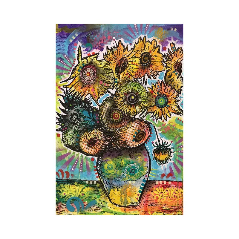 Sunflowers by Dean Russo - Wrapped Canvas Painting, 66.04cm H x 45.72cm W x 3.81cm D