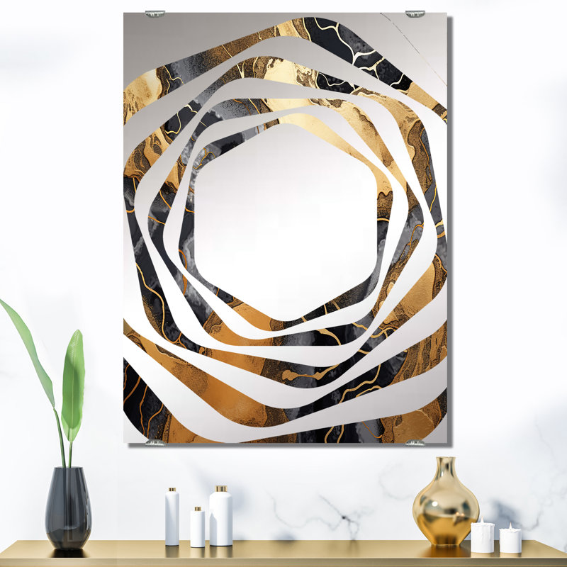 Zavarce - Miroir abstrait fractal mural MIR137712, 40 po x 30 po