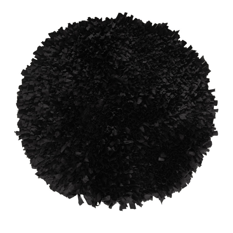 Rosebank Black Area Rug, Round 3'