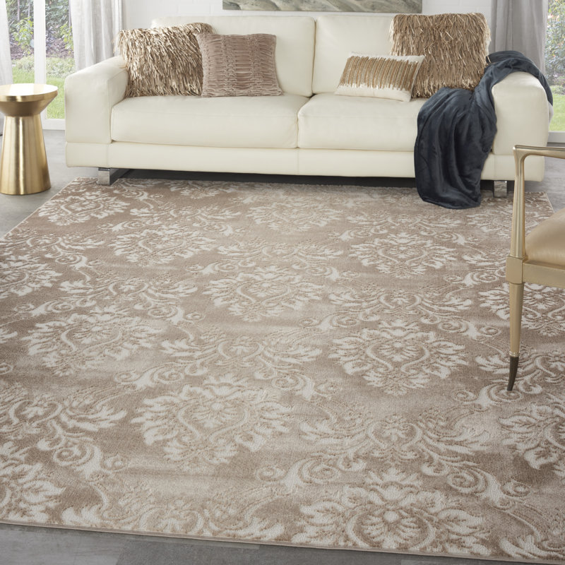 Tapis floral ivoire Rheba, Rectangle 9 pi x 12 pi