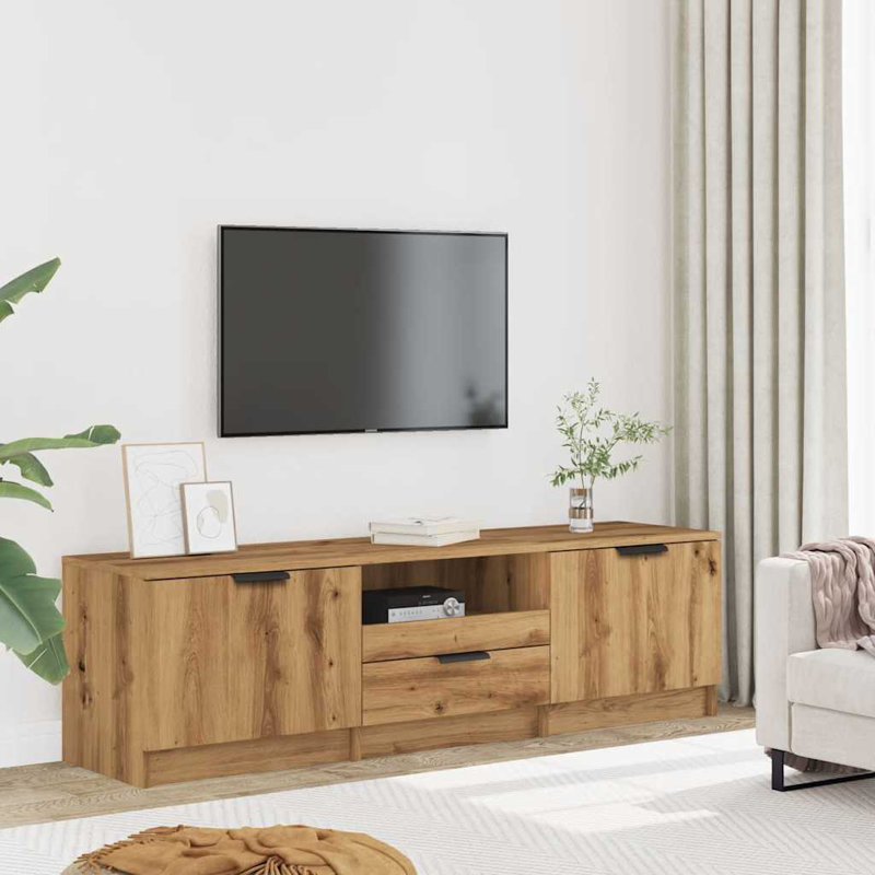 Jeeva TV Cabinet 140x35x40 cm Engineered Wood, Artisan Oak