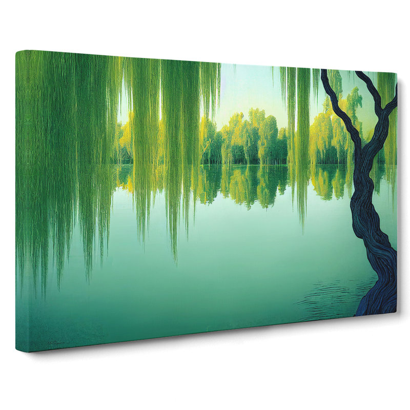 Ethereal Weeping Willow Trees - Wrapped Canvas