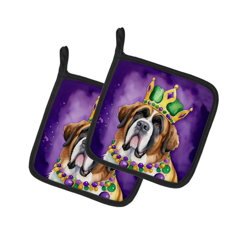 Paire de poignées Saint Bernard King of Mardi Gras
