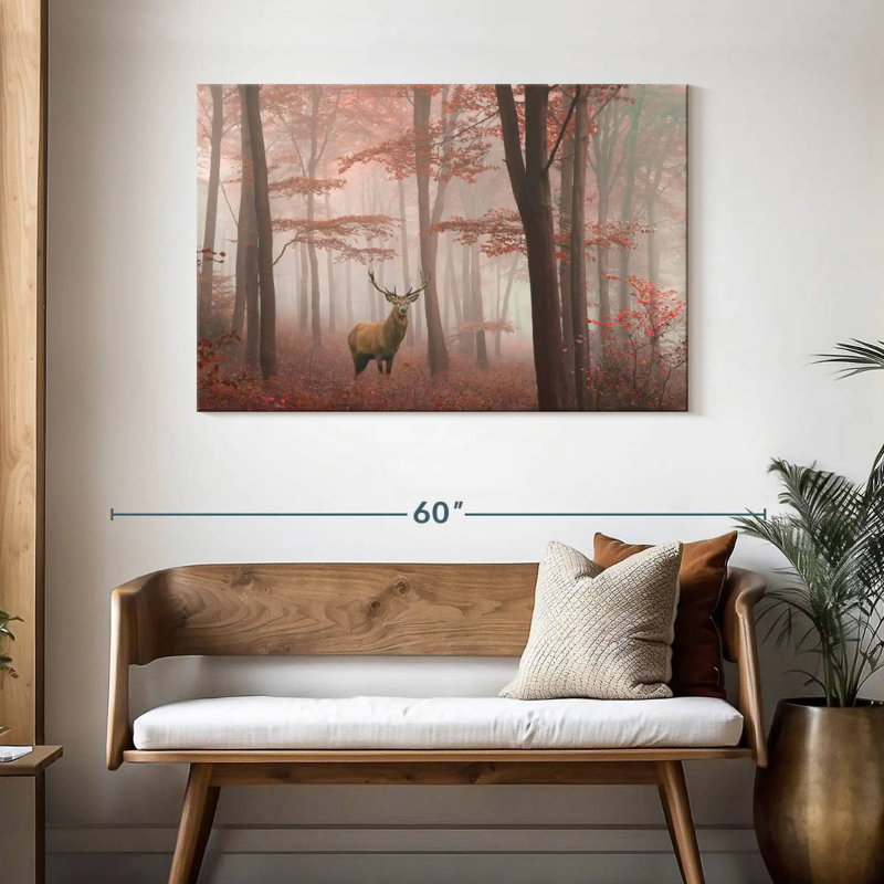 Brampt Elusive Red Deer, 30" H x 45" W