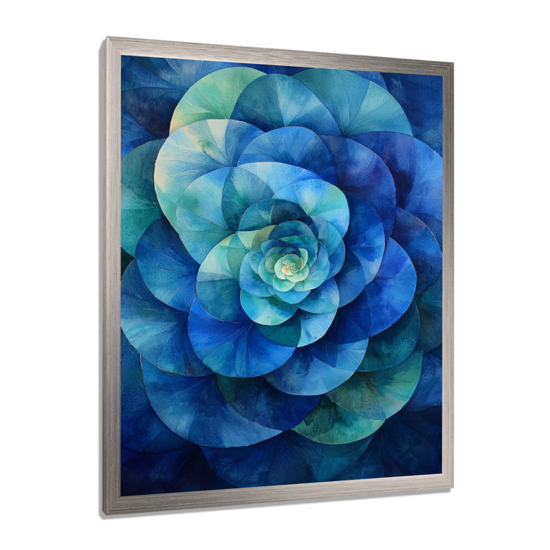 Frederick - Floral Wall Art Prints, 32" H x 24" W, Picture Framed, Silver