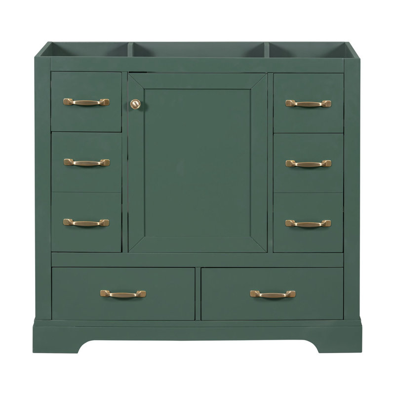 Meuble-lavabo de salle de bain sans lavabo, Vert