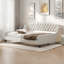 Lit de jour moderne avec bouton capitonné et pieds solides-609136788