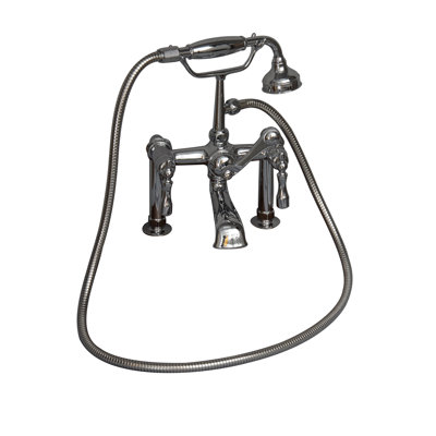 3 Handle Bathroom Clawfoot Tub Faucet with Diverter