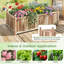 1 boîte à fleurs rectangulaire en bois d'acacia naturel avec doublure, drainage, intérieur / extérieur beige-783833602