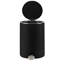Petite poubelle avec couvercle Bath Bliss | Poubelle de salle de bain 5L couleur noire | Poubelle à pédale | Couvercle à fermeture douce | Fonctionnement mains libres-131485012