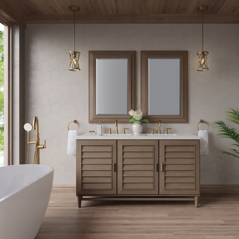 Broeder 60'' W Double Vanity, Lime Delight, Widespread