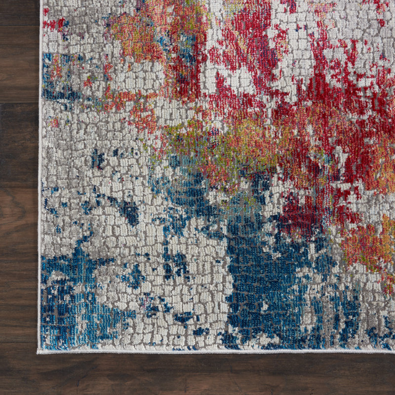 Abstract Indoor Rug, Rectangle 2' x 4'