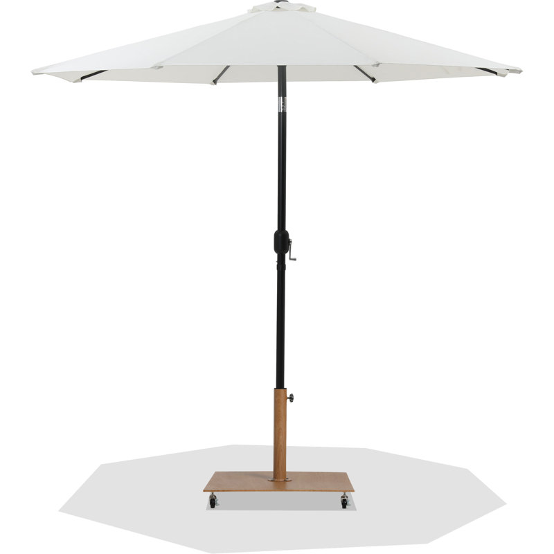 Parasol de patio en tissu / aluminium avec base Chavelle