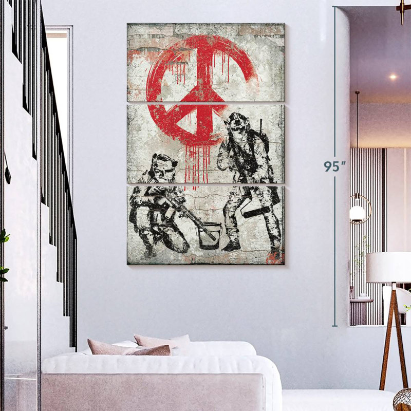 Hiltrun War And Peace, 74" H x 48" W