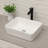 Wenty 15'' White Ceramic Rectangular Bathroom Sink with Faucet