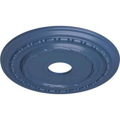 Médaillon de plafond Endurathane Wigan, DE 16 po x P 2 1/4 po, finition laiton peint à la main