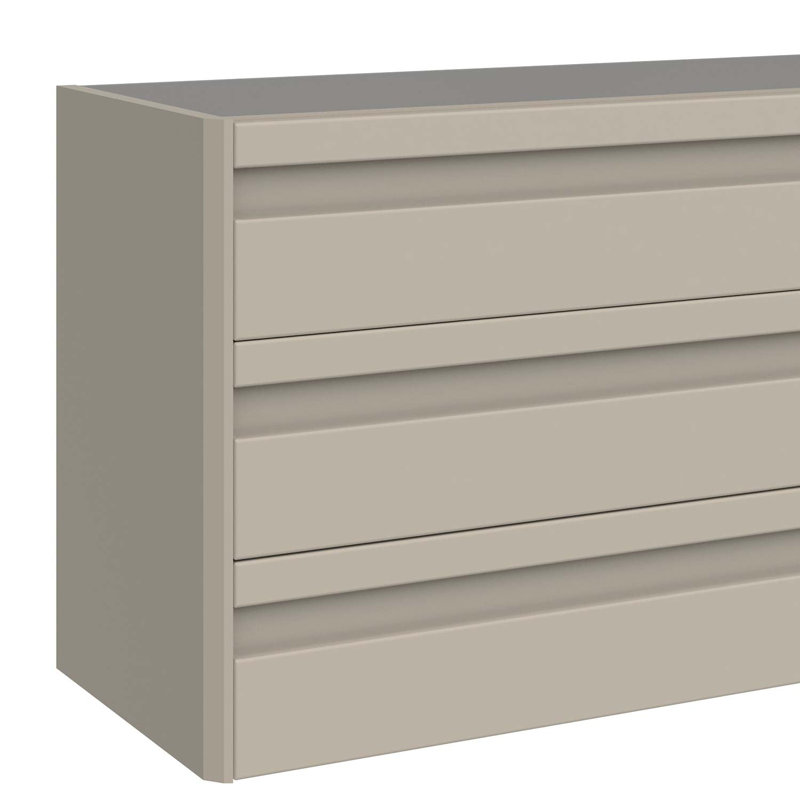 Meuble-lavabo simple 3 tiroirs DAX Venice, Vison mat