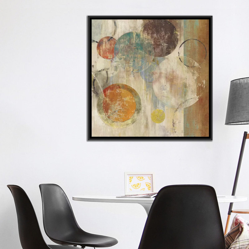 «Bubbles», impression sur toile, H 18 po x l 18 po x P 1,5 po, Pas de tapis, Toile encadrée noire