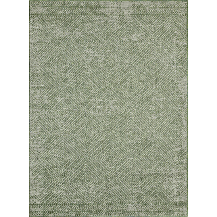 Ileen Washable Geometric Indoor / Outdoor Rug