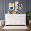 Buffet multifonctionnel avec tablettes et tiroirs réglables, portes-132922108