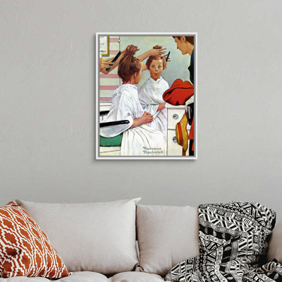 Norman Rockwell " First Trip To The Beauty Shop " by Norman Rockwell Painting Print