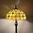 Simonson Tiffany Floor Lamp Gold Stained Glass Crystal Beans Metal Base LED Bulbs Included 16"W*16"D*64"H