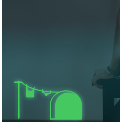 Rat Hole Glow in Dark Wall Sticker