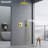 Modern Rainfall Shower System, Ceiling Rain Shower Head with Handheld Spray, Shower Faucet Set-111031161