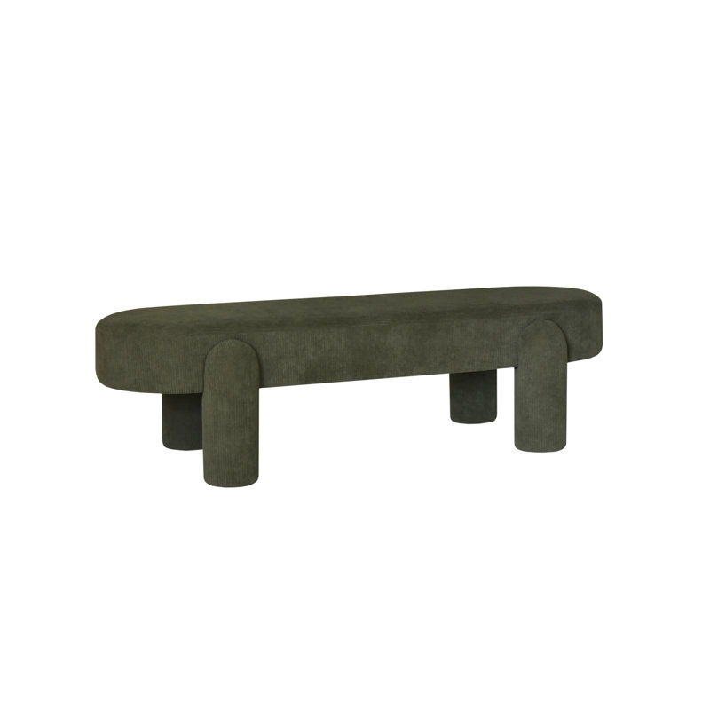Banc rembourré Arland, Olive