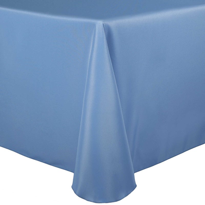 Solid Color Round Tablecloth, Light Blue, 1, 70" x 52"