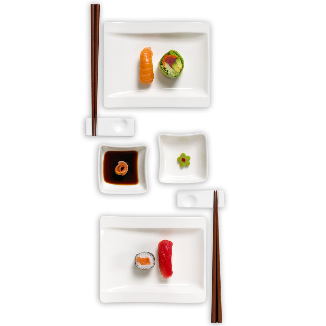 Villeroy & Boch New Wave Sushi 8 Piece Dinnerware Set, Service for 2 Villeroy & Boch