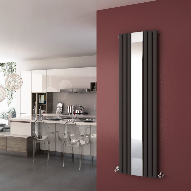 Haylie Radiator Cover, Anthracite, 180cm H x 50cm W x 5.8 cm D