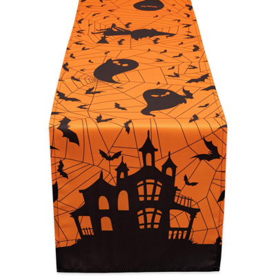 Halloween Silhouettes Tabletop For Halloween Decorations, Dinner Parties And Scary Movie Nights, Horror Night, Table Runner, 14 X 108