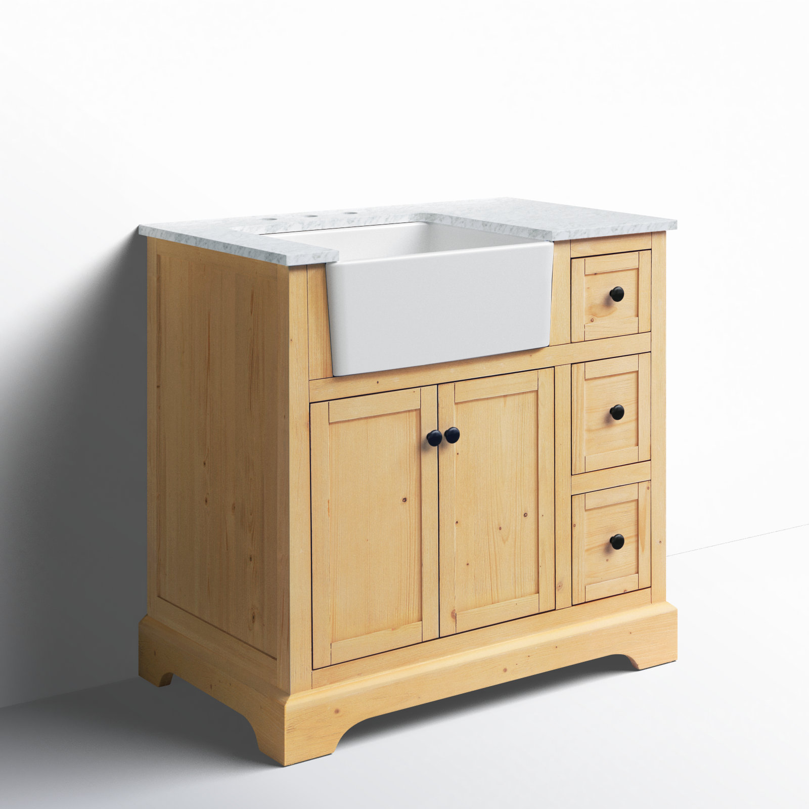 Pardue 36'' Single Bathroom Vanity, Natural Wood