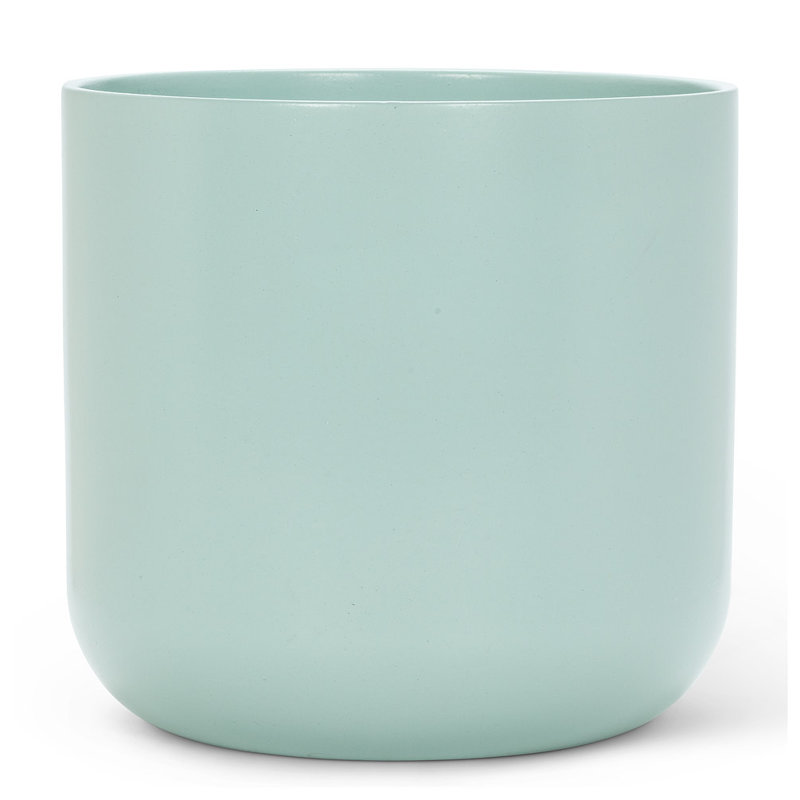 Cache pot en céramique, H 9 po x l 9 po x P 9 po, Vert menthe