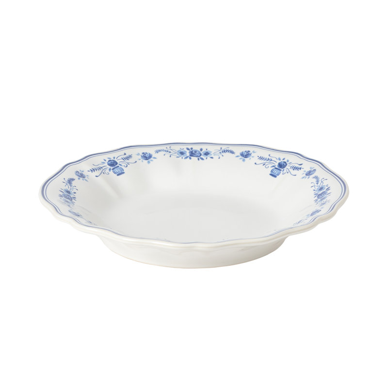 Vila Pasta Bowls, White/Blue