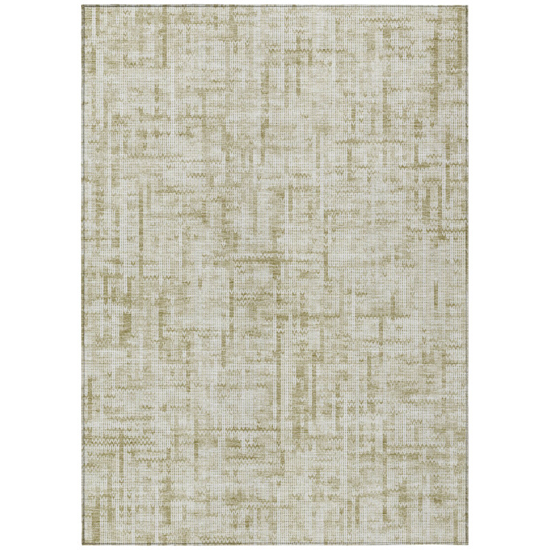 Machine Washable Indoor/Outdoor Colman ACN2130 Striped Rug, Rectangle 5' x 7'6"
