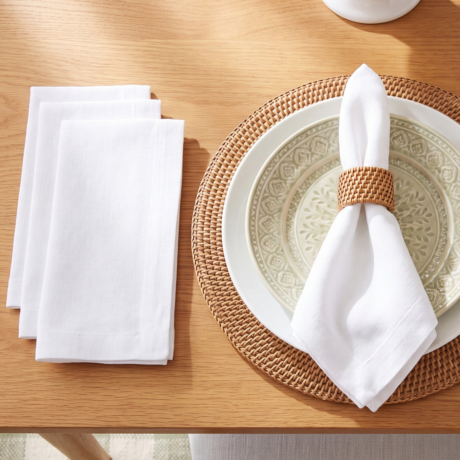 100% Linen Napkin, White